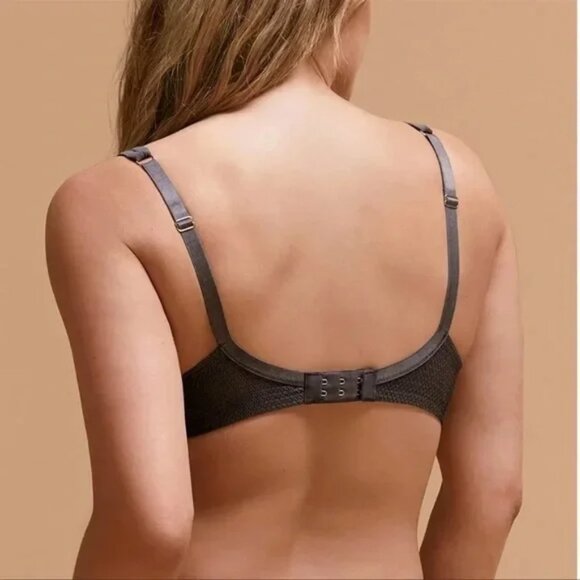 ThirdLove | Unlined Modern Mesh Scoop Bra | 42C | Dark Grey - Picture 3 of 9